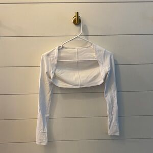 lululemon athletica White Long Sleeve Crop Top
